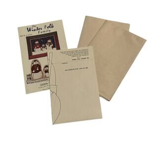 Snowman Wall Hanging Pillow Pattern CA-98 Winter Folk Family Country Appliques